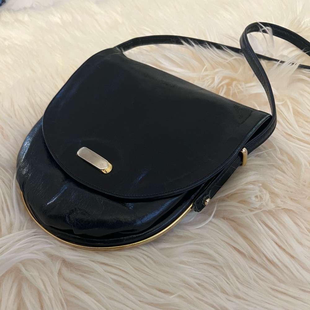 Leather shoulder and crossbody bag